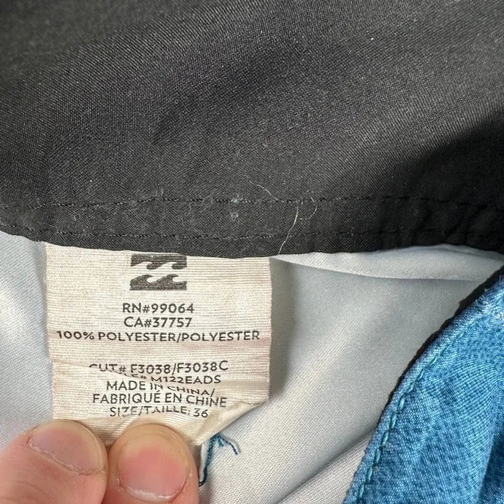 Billabong Mens Blue Striped Board Shorts‎ Swim Trunks Size 36